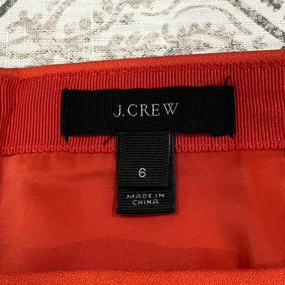 J. Crew Orange Flare Mini Skirt - Picture 4 of 7